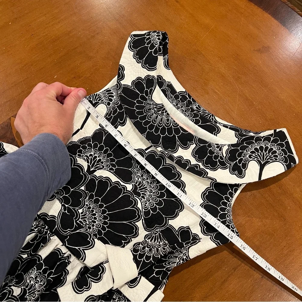Kate Spade x Florence Broadhurst Cameo Party Dress Japanese Floral 4 Black/White